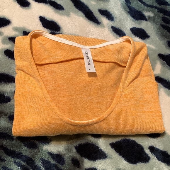Tickled Teal mustard yellow sweater NWOT XL - Picture 12 of 12